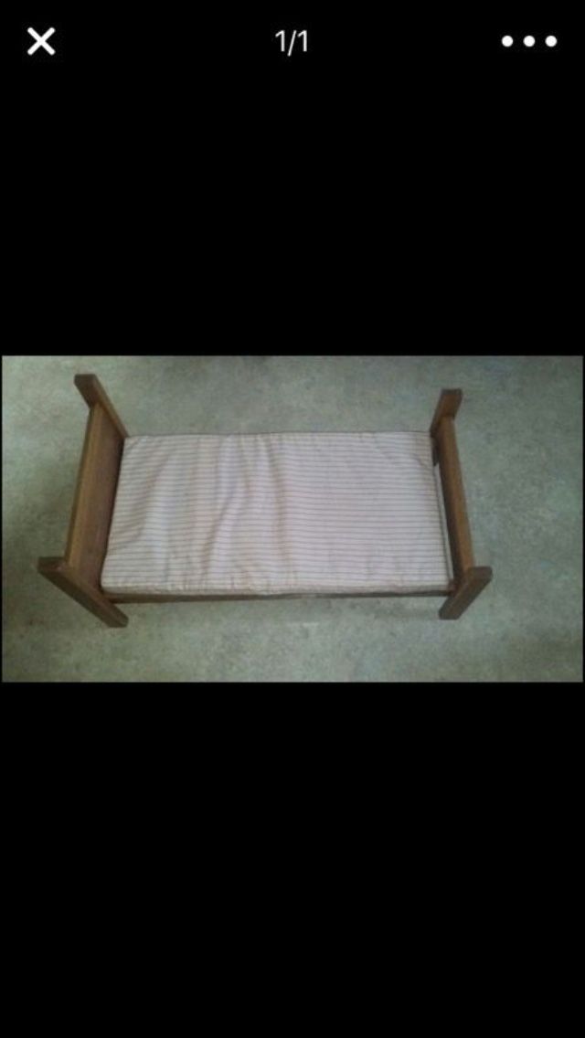 Wood doll baby bed or pet bed