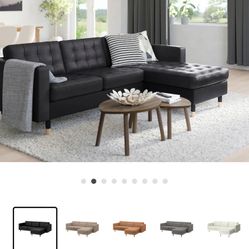 IKEA Loveseat And Chaise Chair Faux Leather