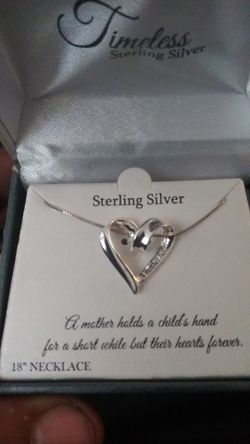 18" silver necklace brand new