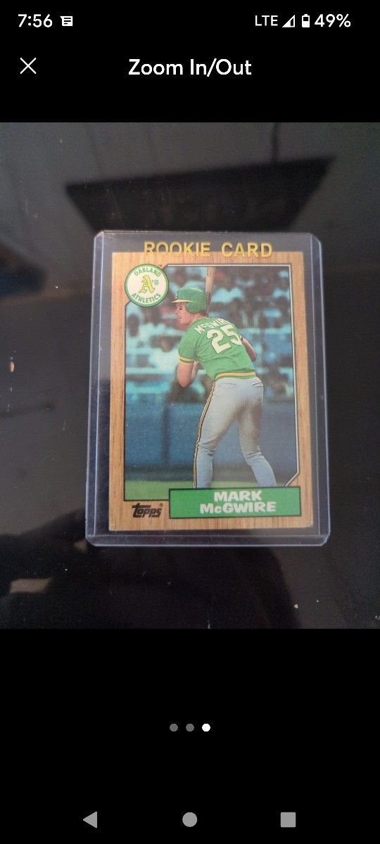 1987 Topps Mark McGwire Rookie card