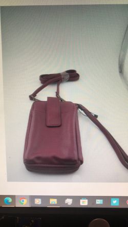 MUNDI Sonoma Fade Red Crossbody RFID Blocking Phone Faux Leather Wallet MSRP $34
