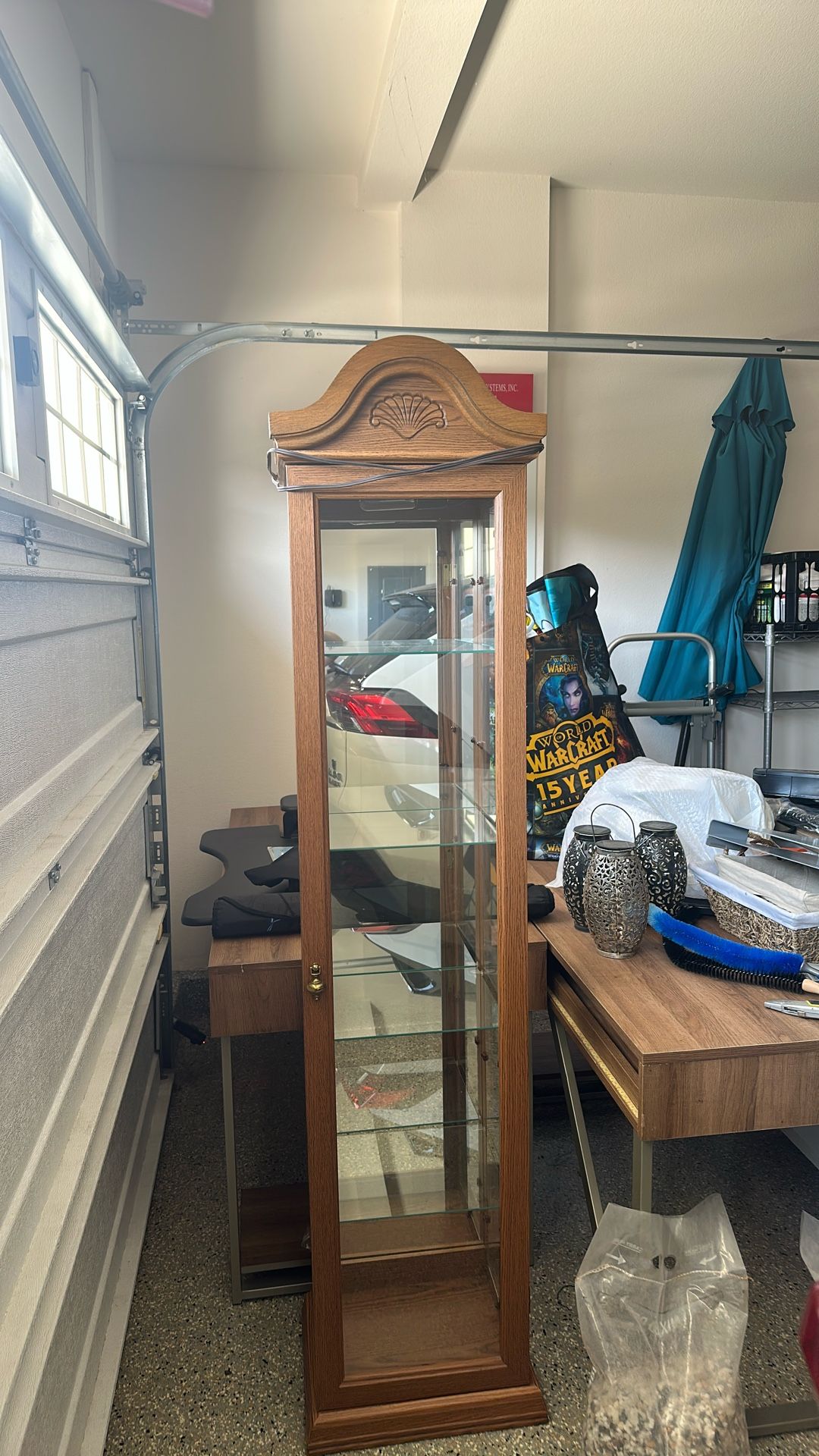Glass curio - $100