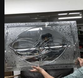 Beautiful etched piece of glass