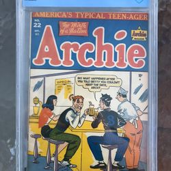 Archie Comics #22 (1946) CBCS 6.5 — Al Fagaly Black Eye Cover; Like CGC