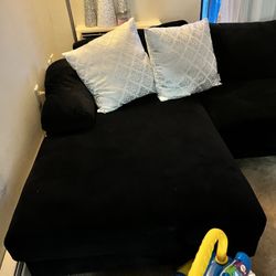 Black L Shapes Couch 