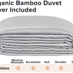 Brand New King Sized Weighted Blanket 25lbs With Removable Bamboo Cover 