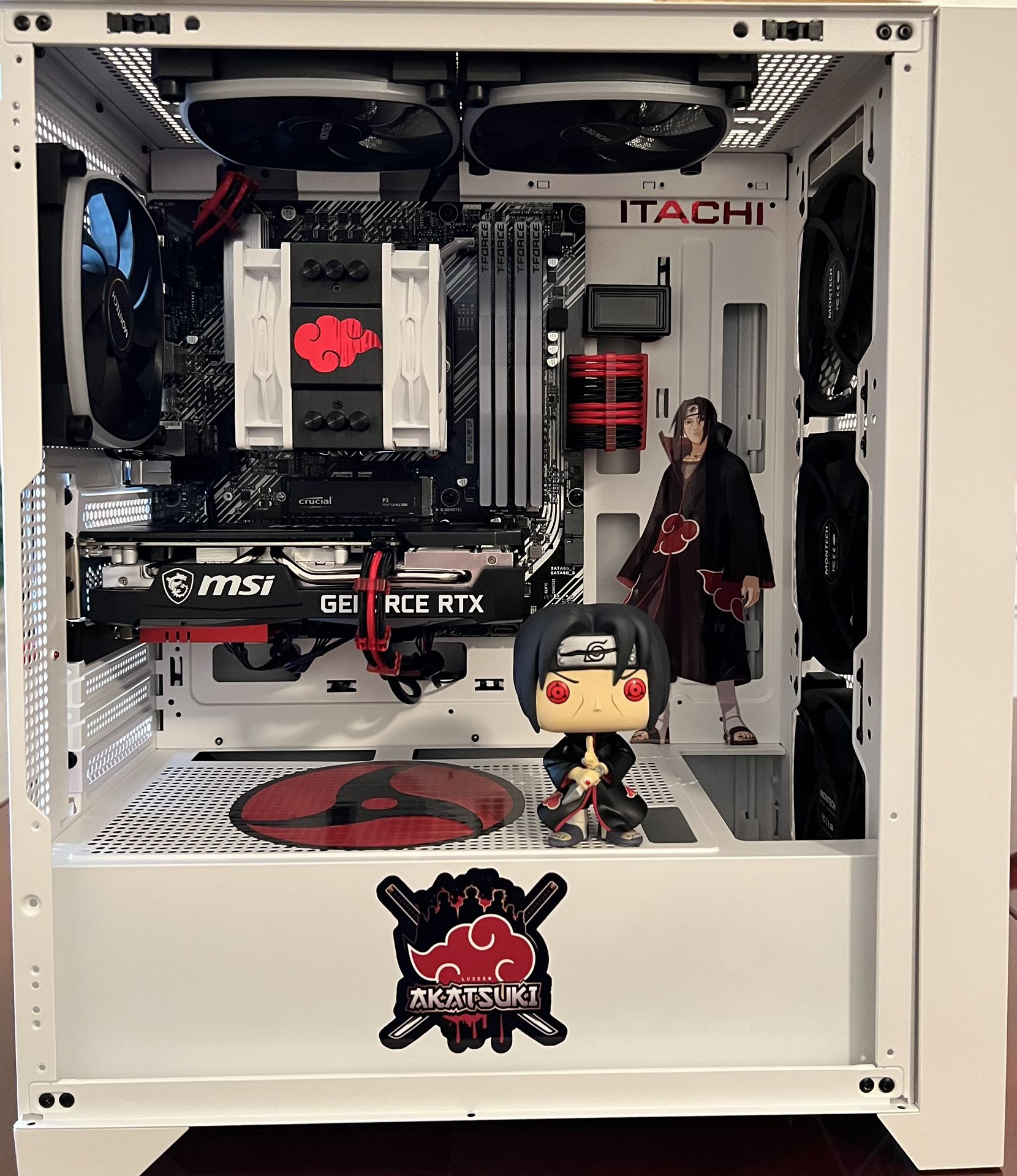 RYZEN 5 3600 CPU RTX 3050 8GB GPU 32GB DDR4 RAM 1TB NVME M.2 ITACHI THEMED GAMING PC