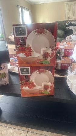 12 Pc Ceramic Dish Set