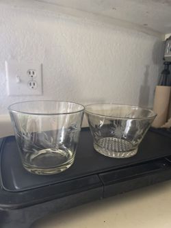 dos bolws de vidrio con tallado elegante (ver mis otras ofertas🙂)