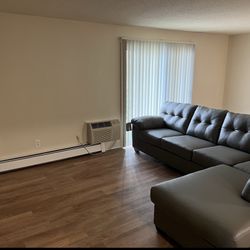 Sectional Faux Leather Sofa 