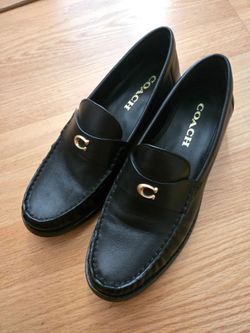 Coach Black Leather Loafers