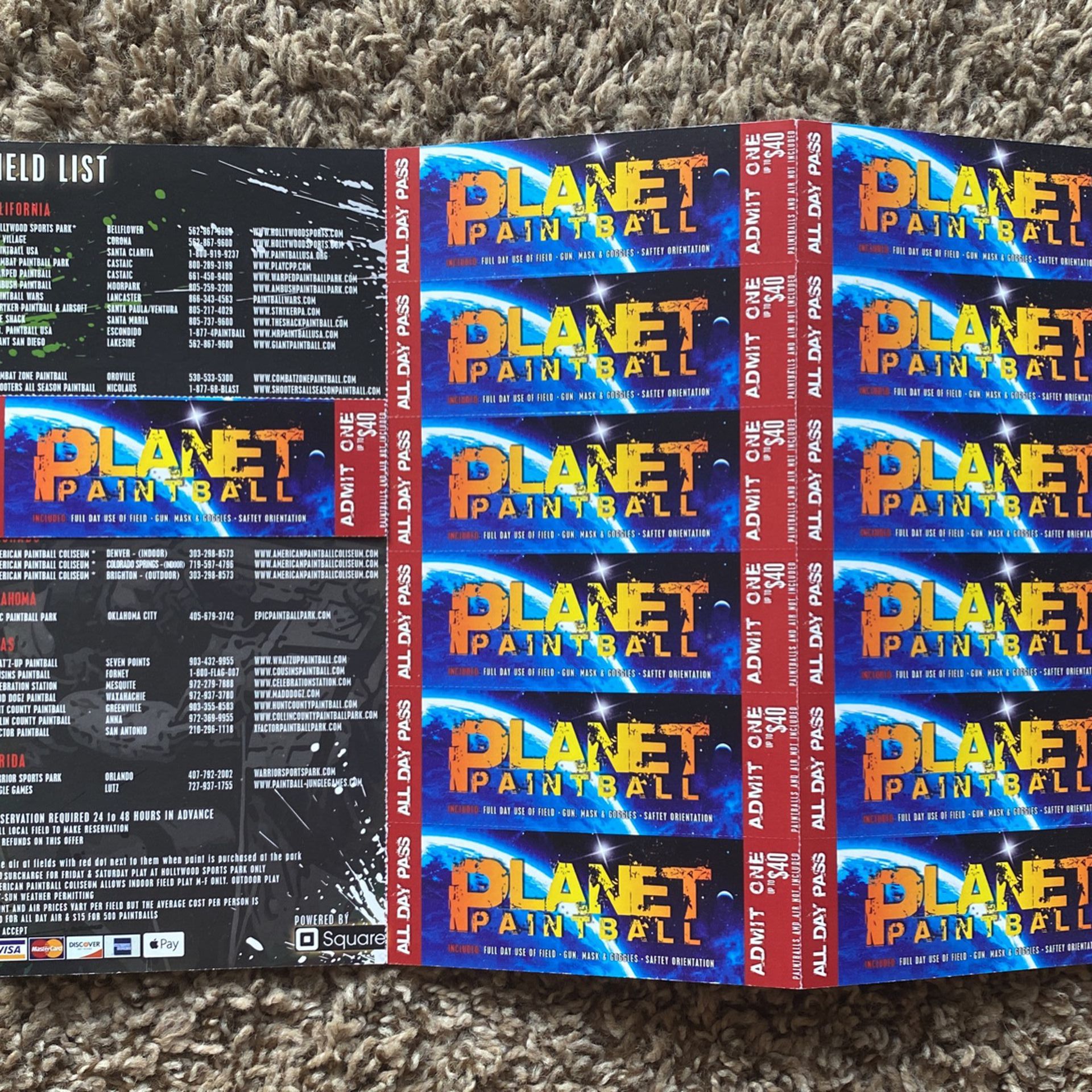 Planet Paintball Tickets *13