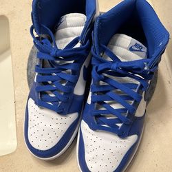 Blue/White high top dunks