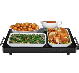 Chefman Electric Warming Tray with Adjustable Temperature Control - Black