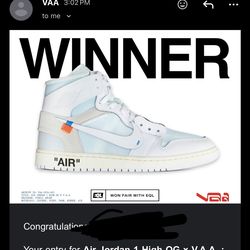 Air Jordan 1 retro high Virgil abloh archive Alaska size 12 ‼️