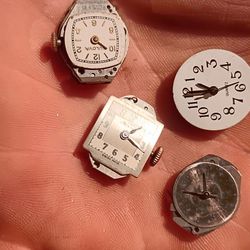 4 Wind Up Antique Watches One Is A Boliva 