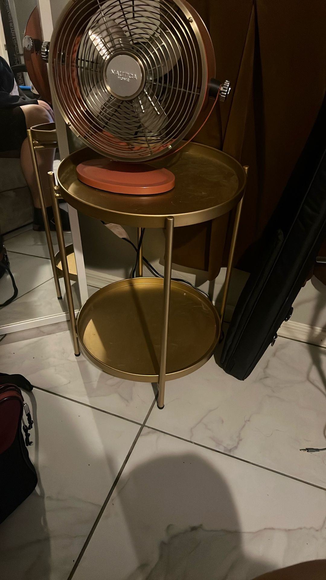 Gold Metal Side Table 
