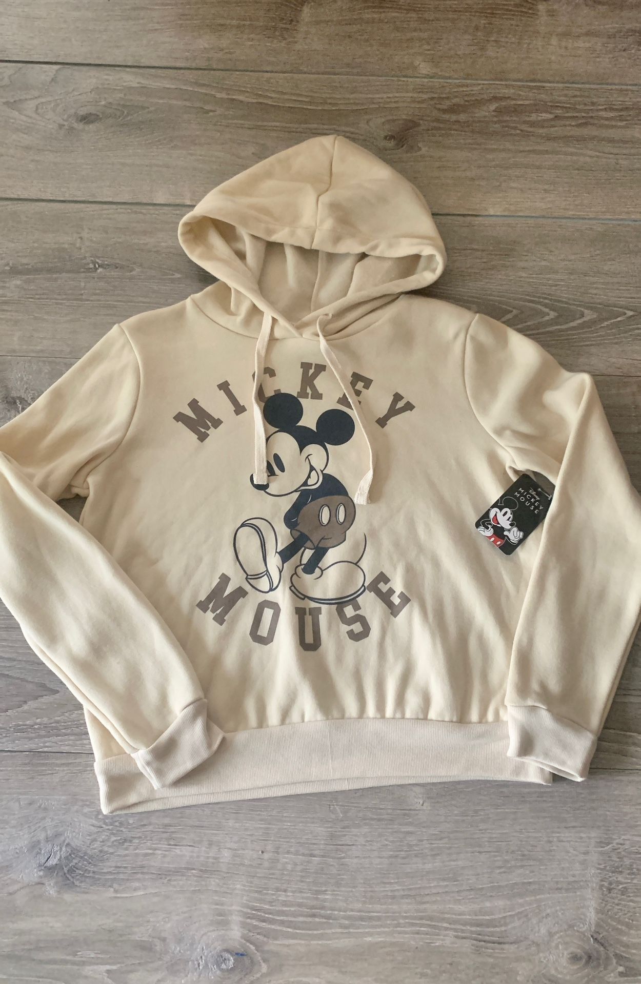 CREAM DISNEY MICKEY MOUSE HOODIE