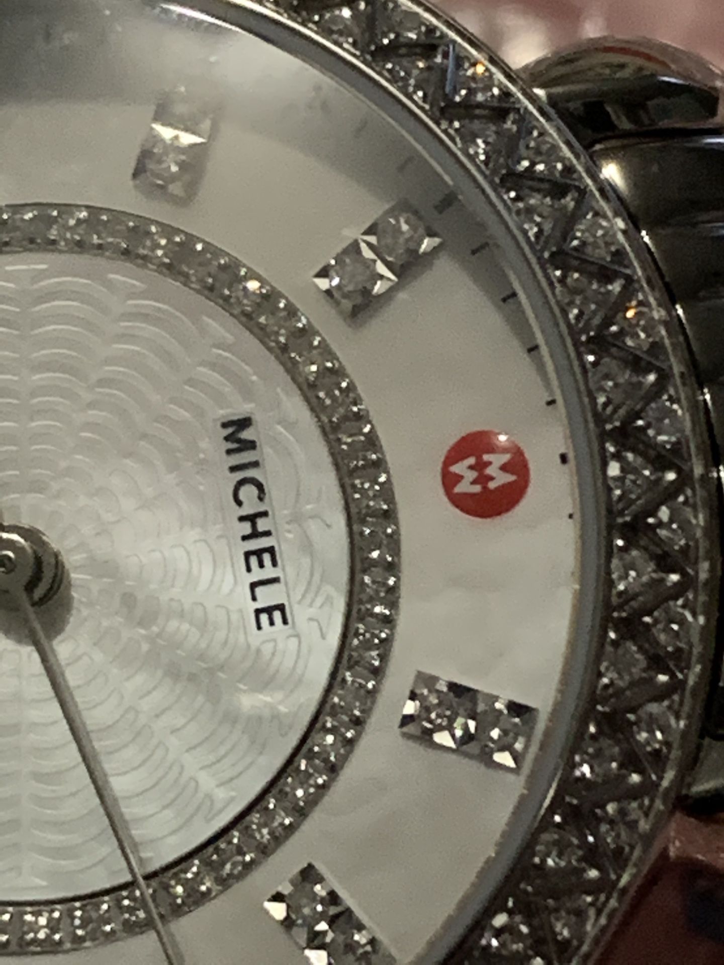 Michele Sidney Classic Diamond Silver Stainless Watch MWW30B000001 New with tags serious buyers