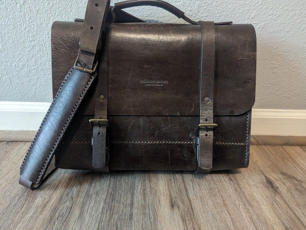 Custom Leather Messenger Bag