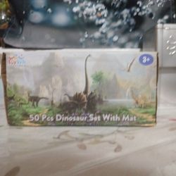 50 Pcs Dinosaur Set With Mat