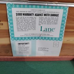 Lane Cedar Lined Cherry Upholstered Storage Bench Blanket Chest