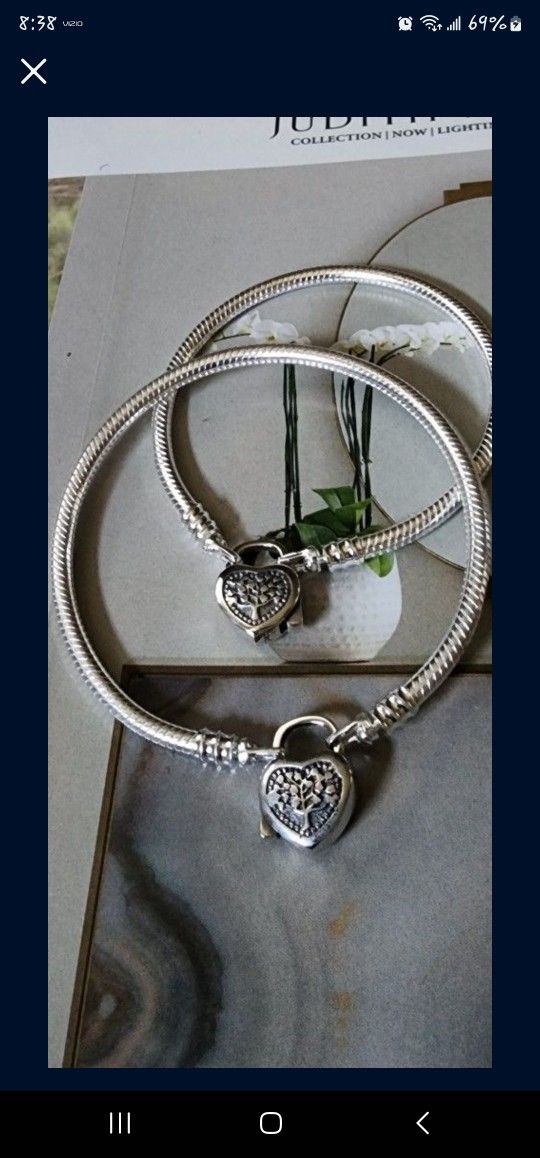 Pandora Locket Bracelet Sz. 17