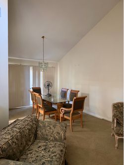 Dining table and 6 chairs
