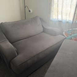Love Seat With Giant Ottoman