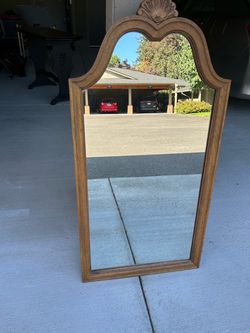 Wood frame mirror