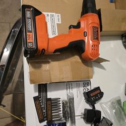 Black and Decker 3/8 chuck brush motor 20V 1.5Ah cordless drill (Check the description)
