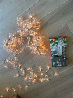 5 strands of Patio lights clear with light bulbs