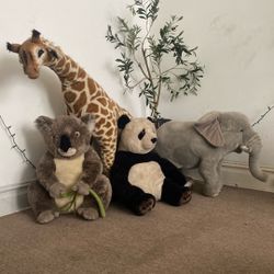 Stuffed Decorative Zoo Animals