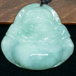 Jadeite jade Pendant Lucky Happy Buddha 2.