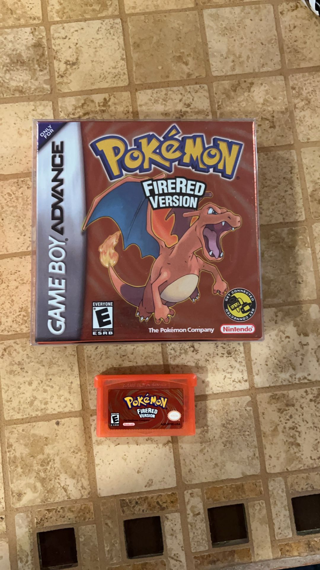 Pokémon Fire Red Game With Box