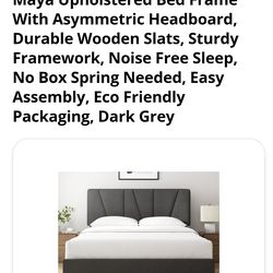 Brand new upholstered full bed frame