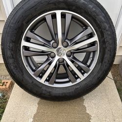 Four 18 Inch Factory Rims and Tires For a 2018 Infiniti QX 60 (4) $100 each READ description 5x114.3