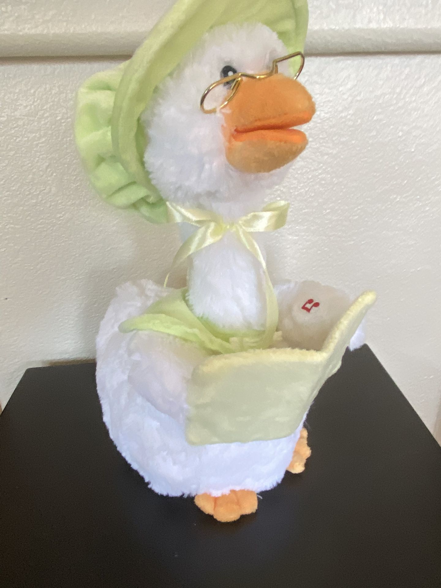 Cuddle Barn Mother Goose Animated Talking Musical Plush Toy 14" - Lime