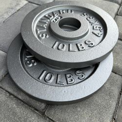 Pair Of 10 Pound Olympic Weights