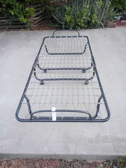 Twin Size Bed Frame Folds Up on Wheels Great Condition