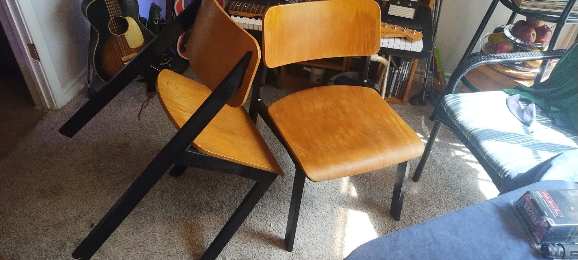 Grand Rapids Chair Company Vintage Mid-century Modern Set Of Two Chairs