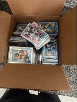 SPORTS CARDS Box loaded with $1-$5 cards. 90% all rookie hits. OPTIC TRUE SILVERS, Topps Chrome true silvers, refractors, pink parallels,