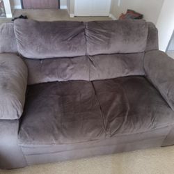 Chocolate Brown Loveseat 