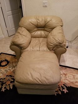 Armchair with ottoman