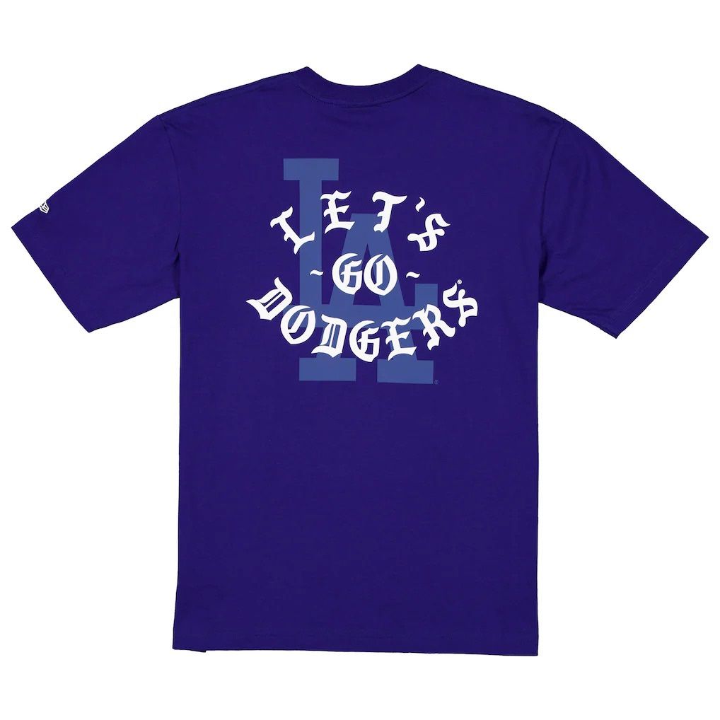 Men's Los Angeles Dodgers New Era Born x Raised Royal Let's Go Dodgers T-Shirt