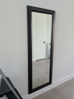 6ft Full-Length Mirror with Black Frame