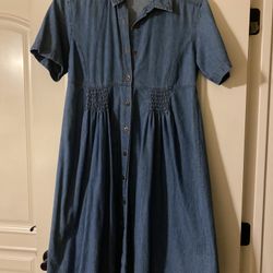 Vintage Boho Denim Dress 