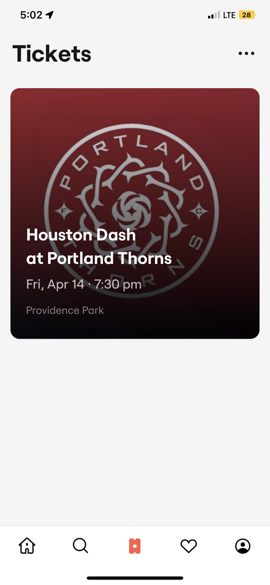 Thorns Tickets 