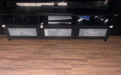 BRIMNES TV unit Stand, black, 70 7/8x16 1/8x20 7/8 "