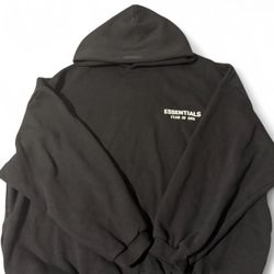 Black Essentials hoodie✅✅ Used But Not Noticeable. Size: Large Mens 